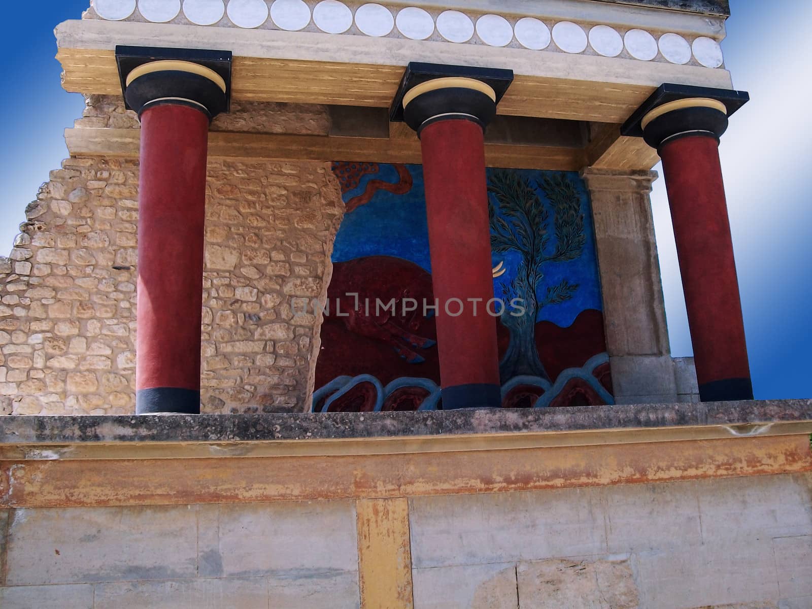 A picture of an ancient Crete temple