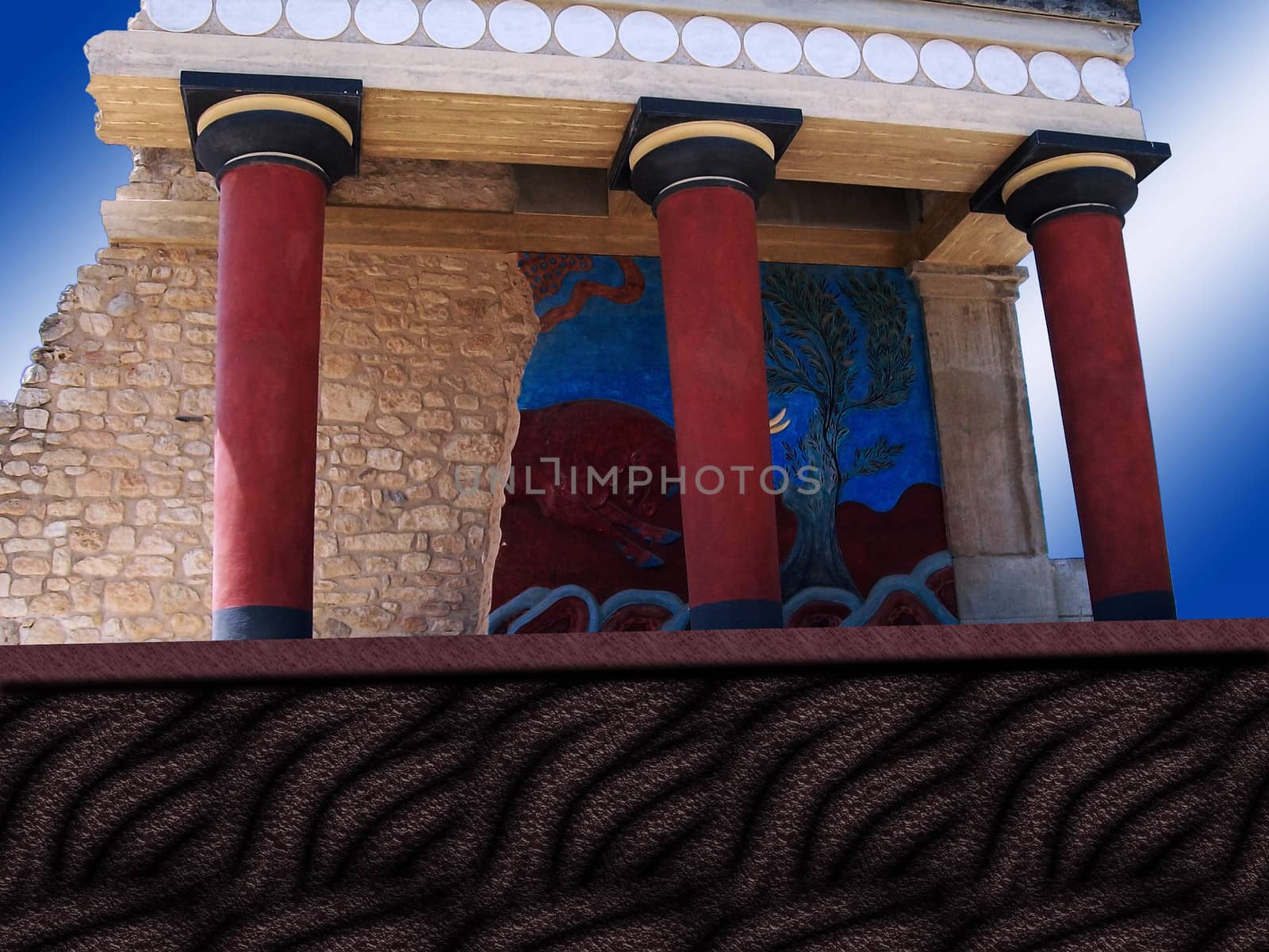 A picture of an ancient Crete temple