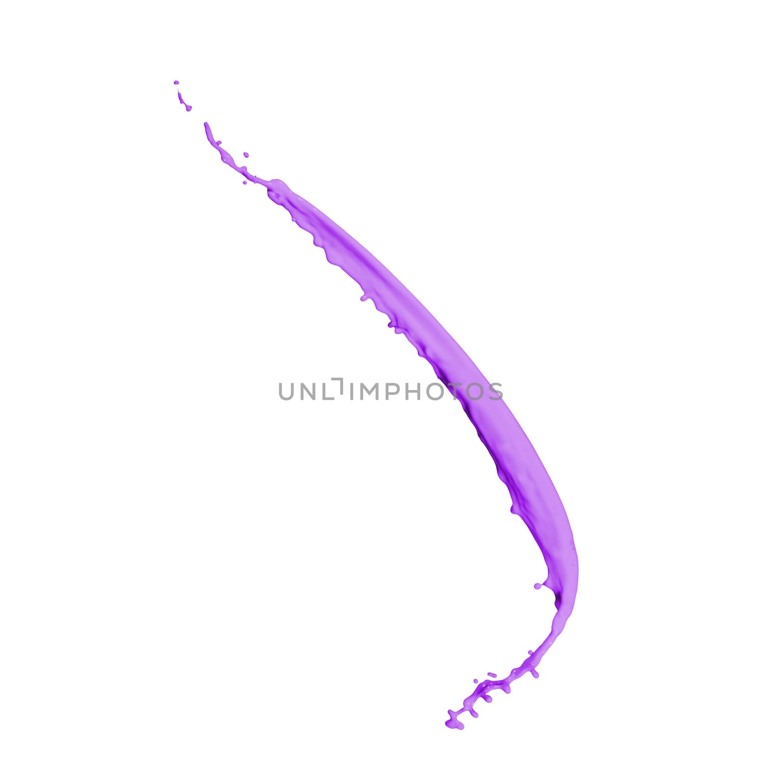 purple paint splash isolated on white background