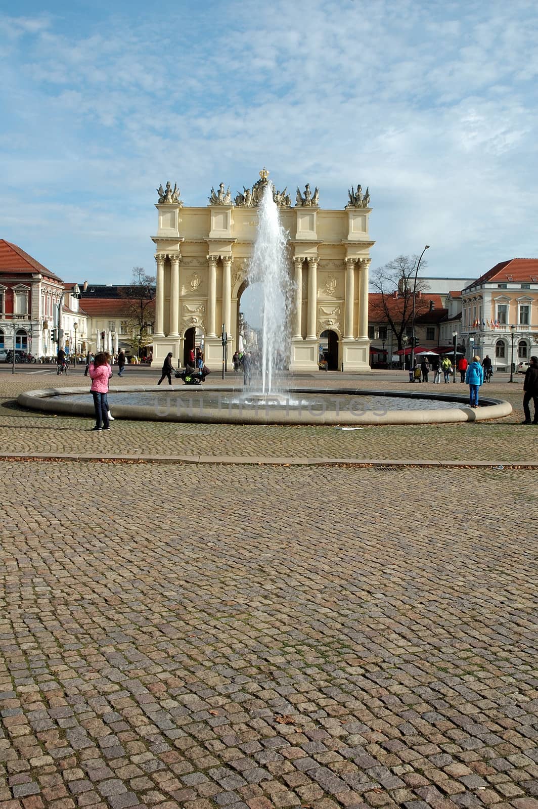 Luisenplatz and Brandenburg Gate in Potsdam by janhetman