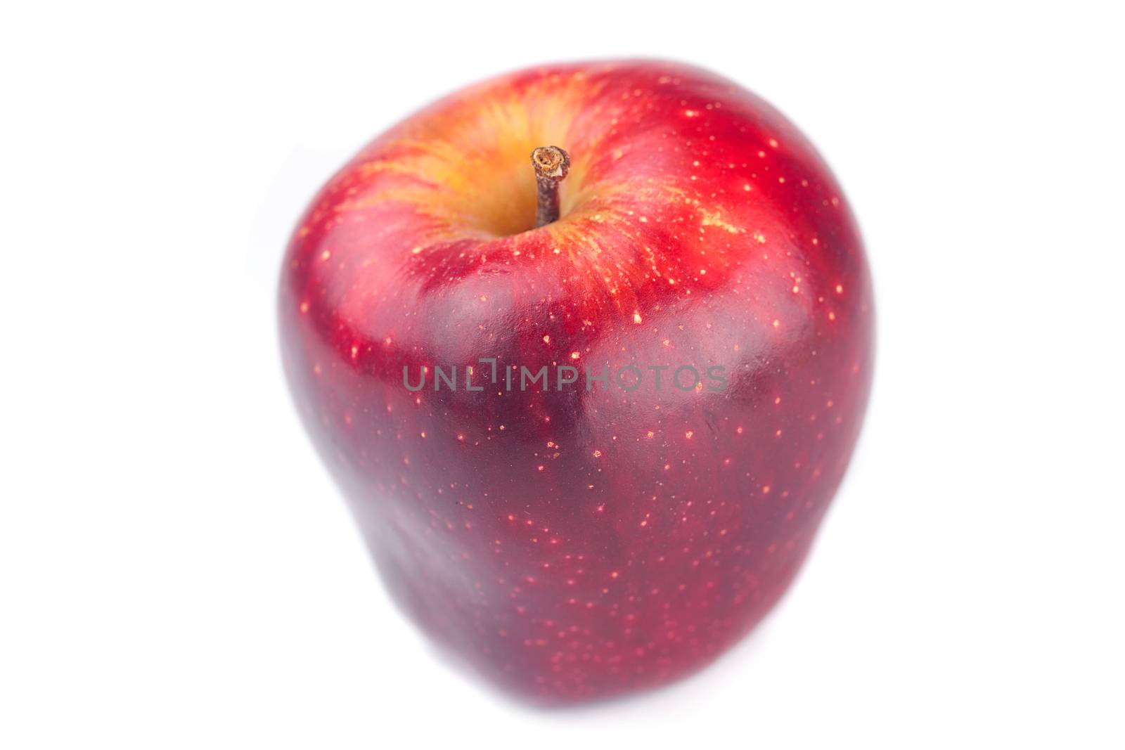 big red apple isolated on white