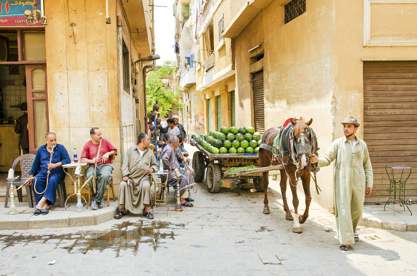 cairo old town street in egypt