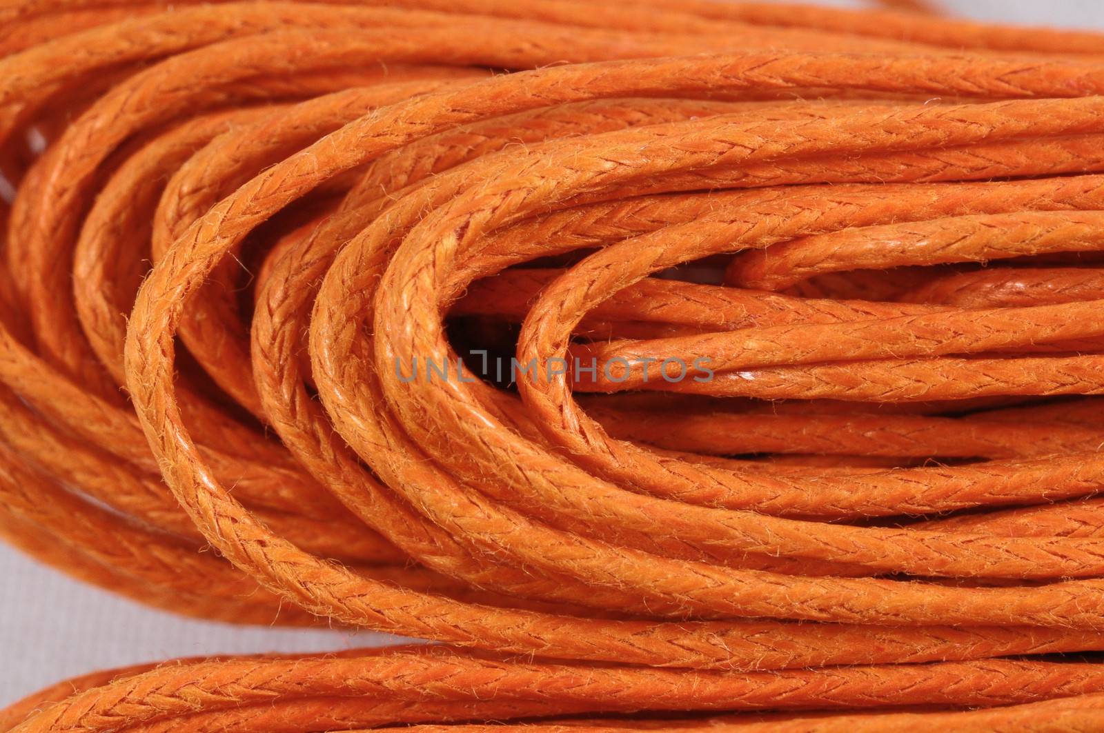 Texture of Roll of Twine isolated on a White Background