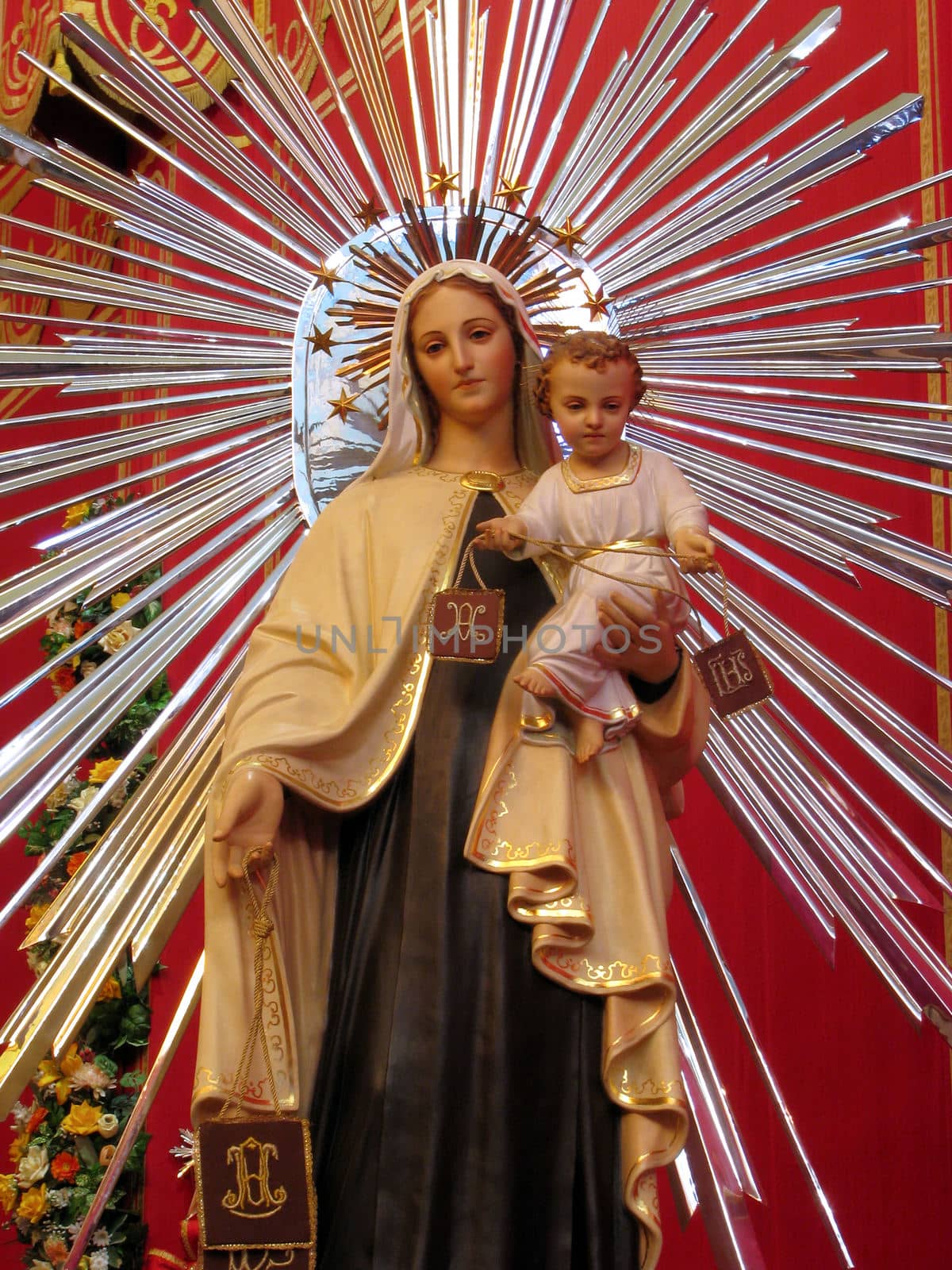 The statue of Our Lady of Mount Carmel in Fleur de Lys, Malta.