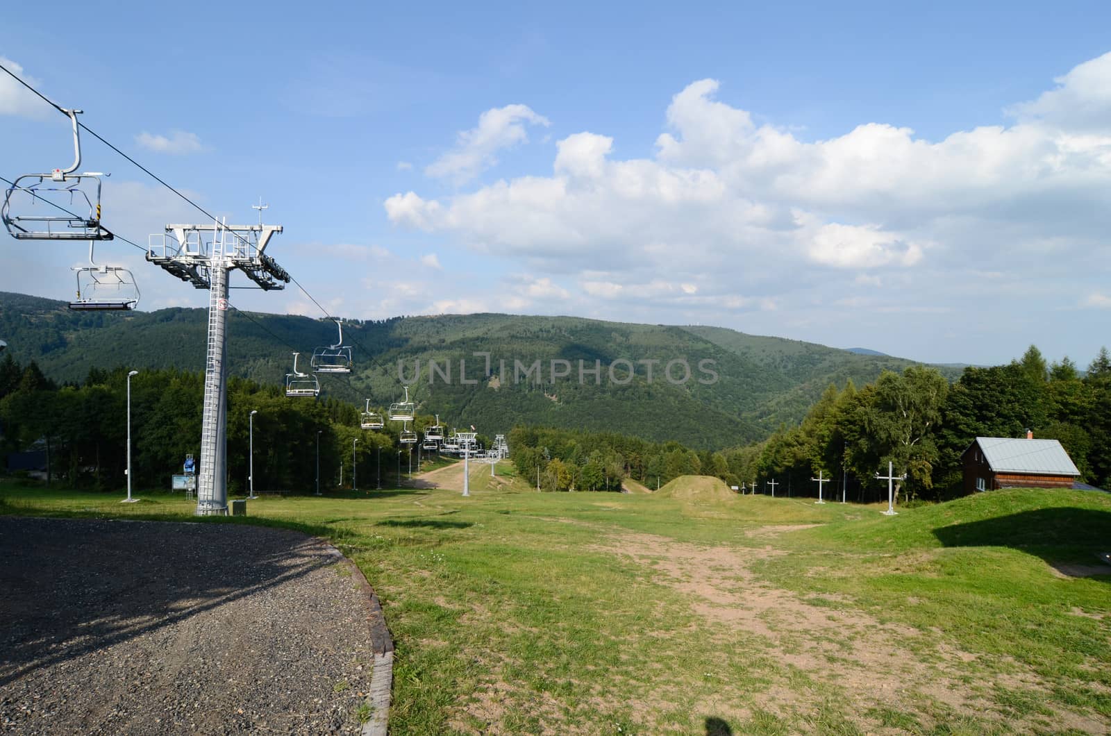 ski resort in the  summer by sarkao