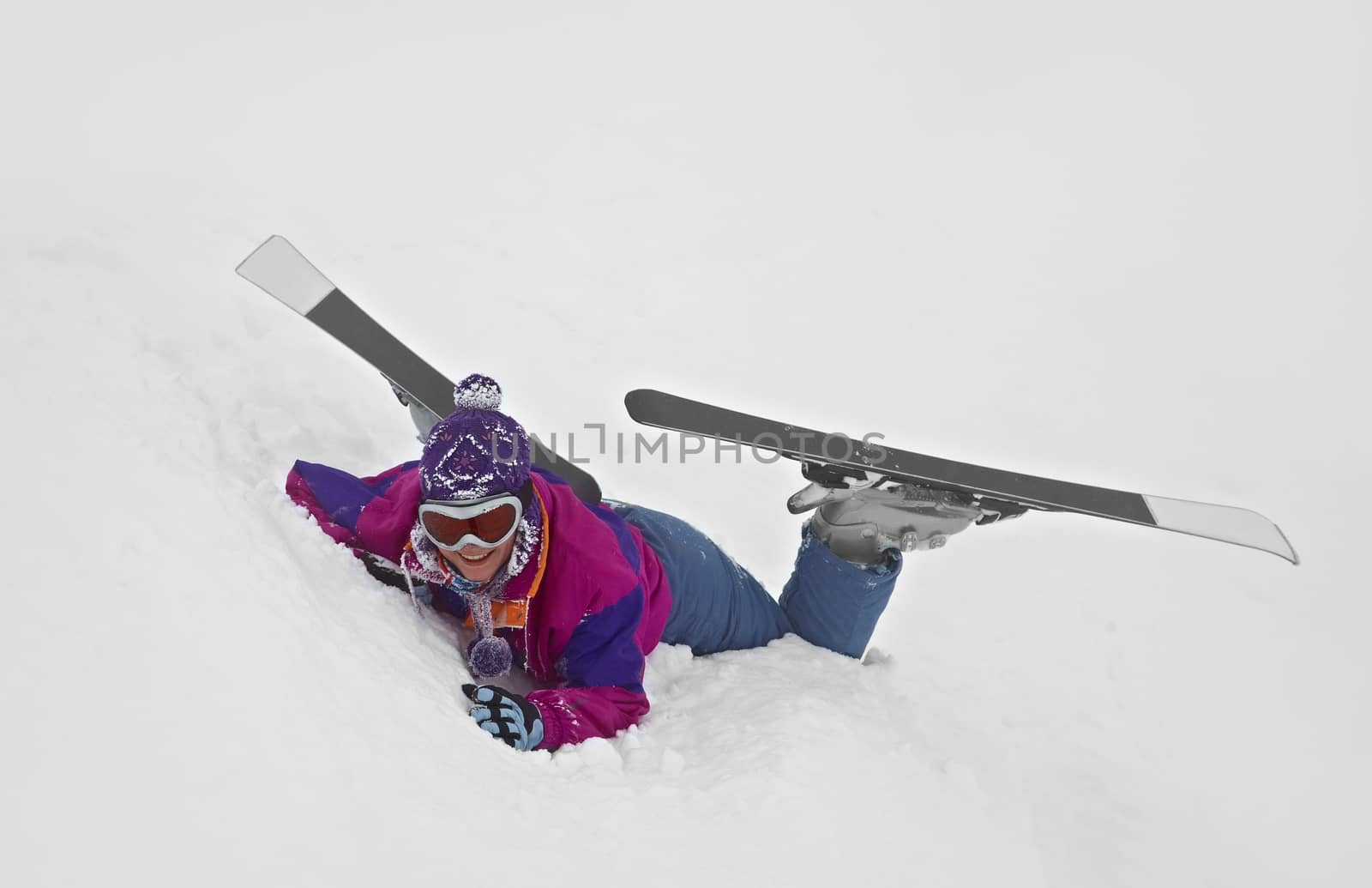 Skier Fallen by Gudella