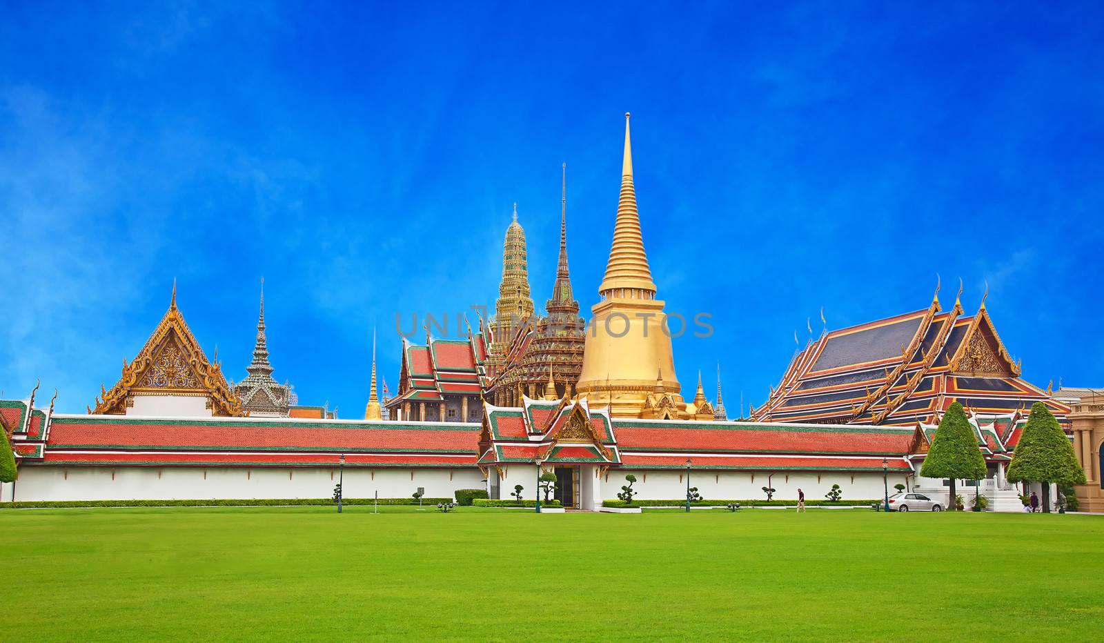 Grand Palace and Temple of Emerald Buddha complex in Bangkok, Thailand