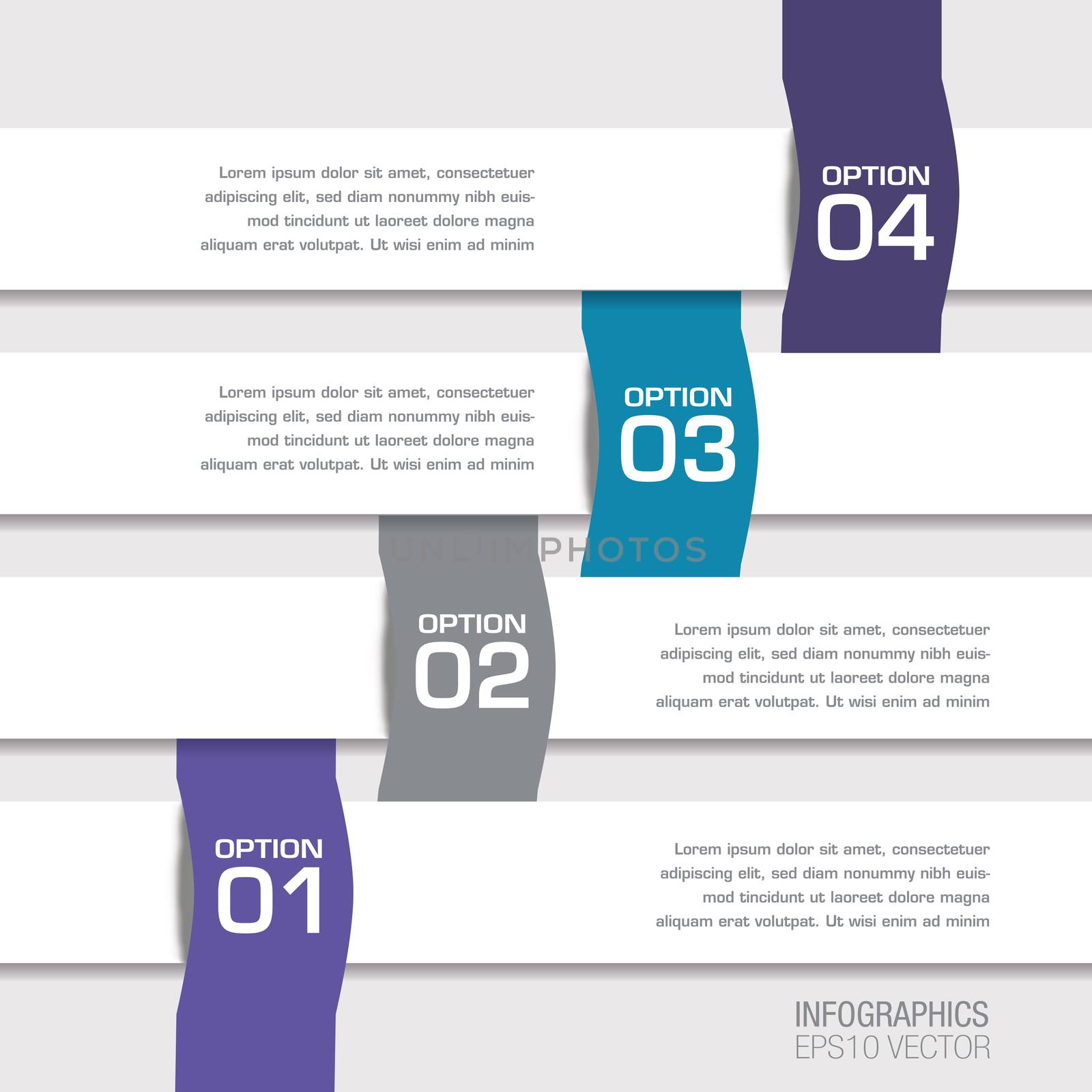 Four Modern Infographics Options Banners by mike301