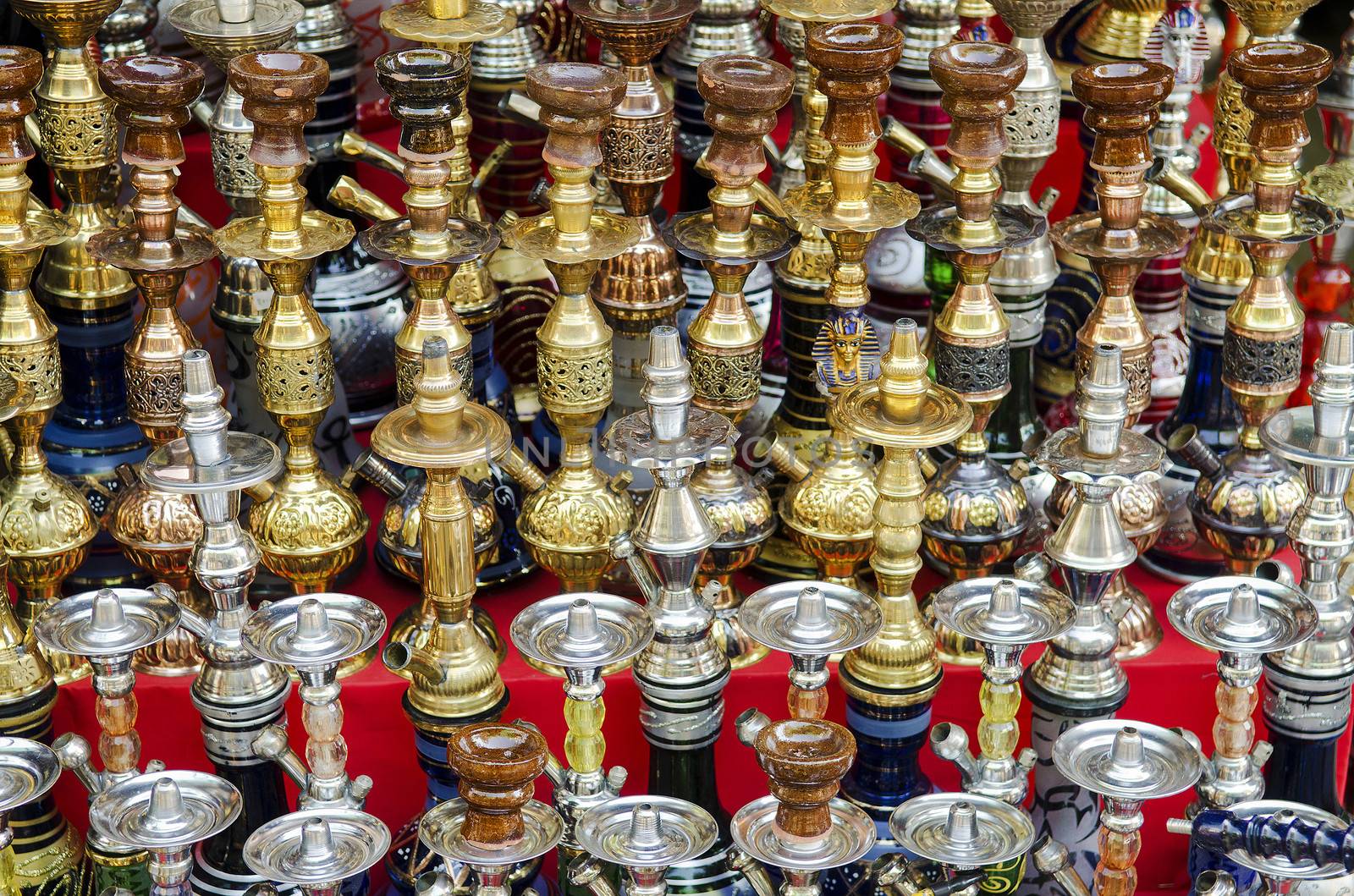 narguileh shisha water pipes detail in cairo egypt by jackmalipan