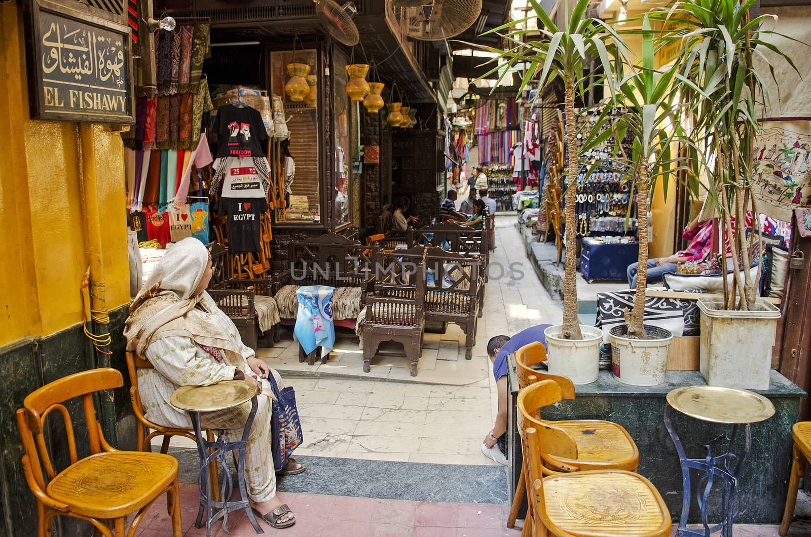 el fishawy cafe in cairo souk in egypt