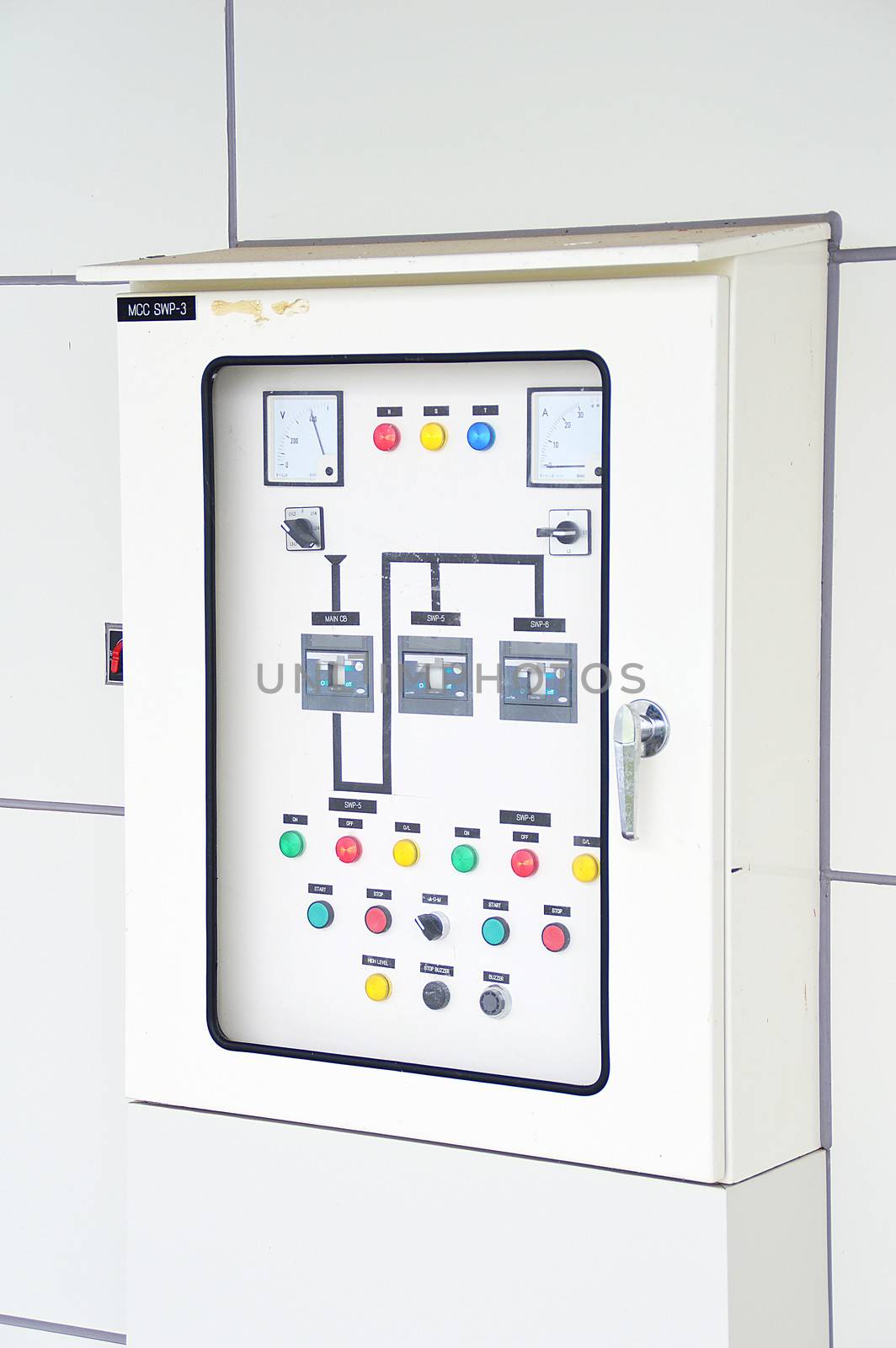 Electric control box in convention hall