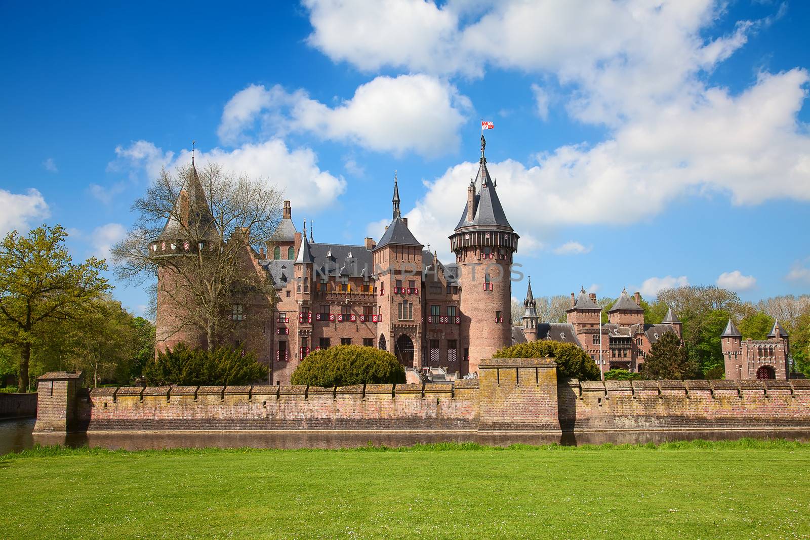 Ancient De Haar castle near Utrecht, Netherlands