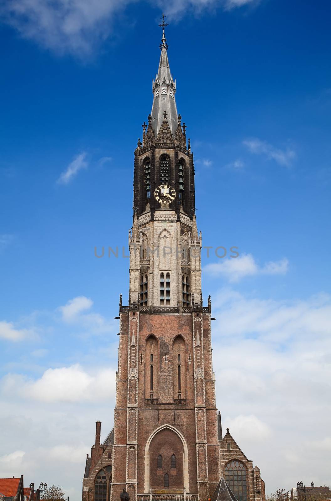 Famous "new church" of Delft, Netherlands
