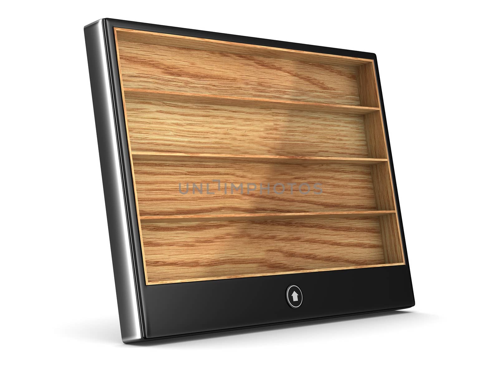 tablet on white background. Isolated 3D image