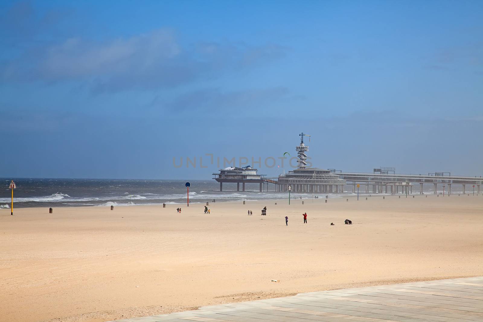 Cold and windy day at the North sea