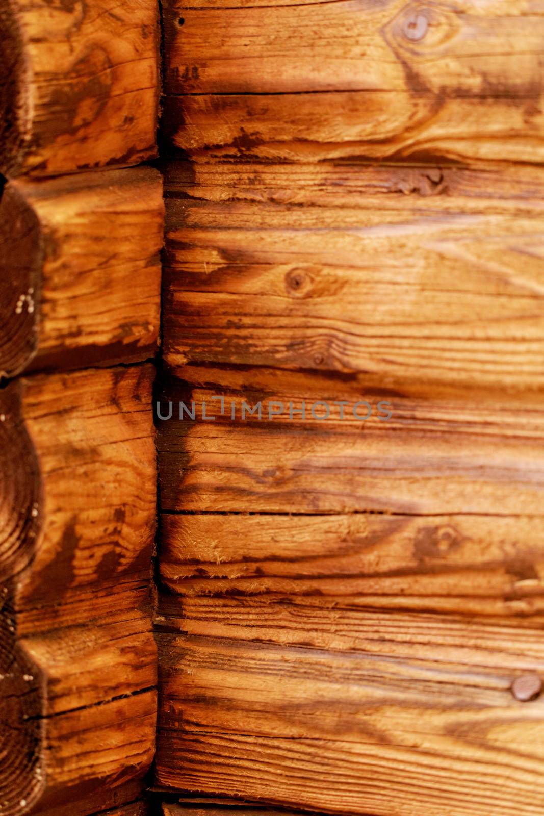 brown wooden texture of loghouse wall (pattern, background)