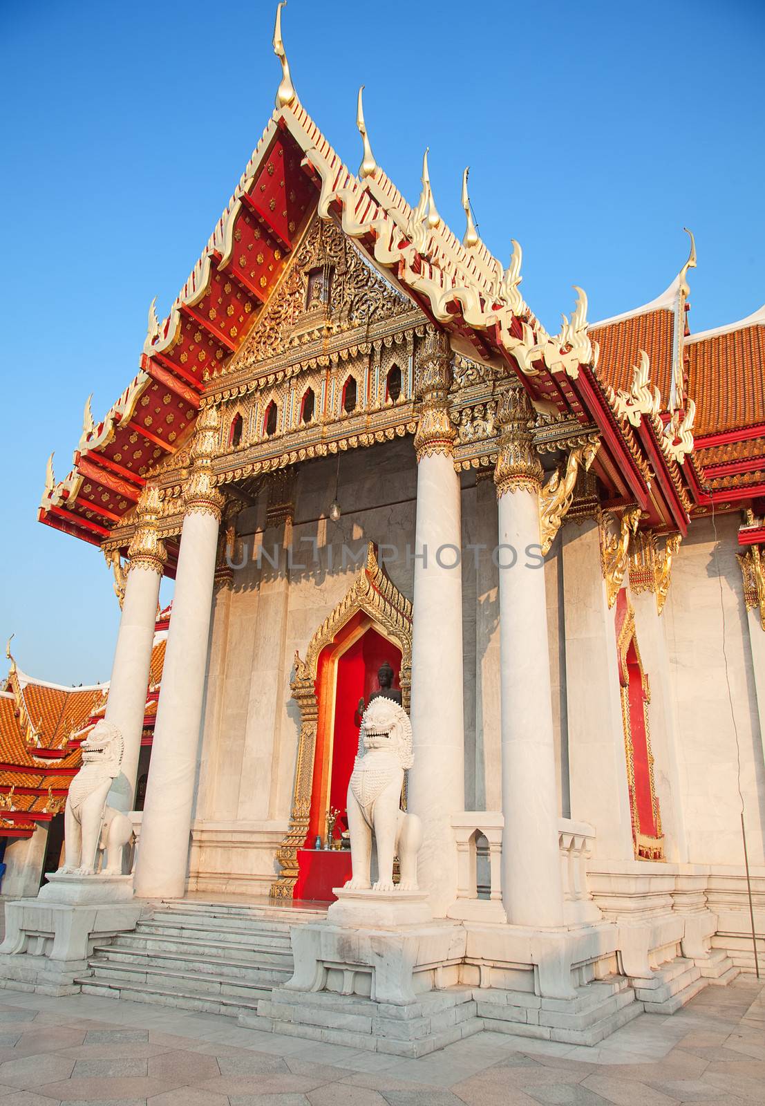 Famous Wat Benjamaborphit (Marble Temple) in Bangkok, Thailand