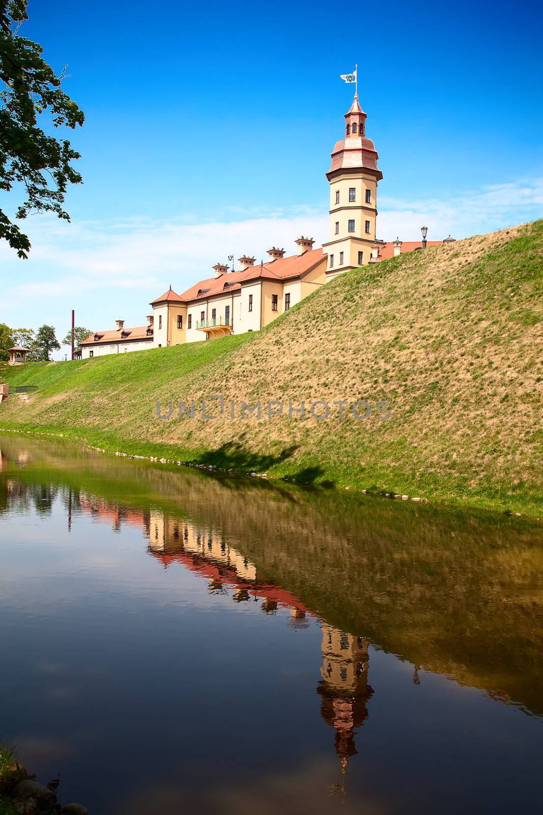 Medieval castle in Nesvizh, Republic of Belarus.