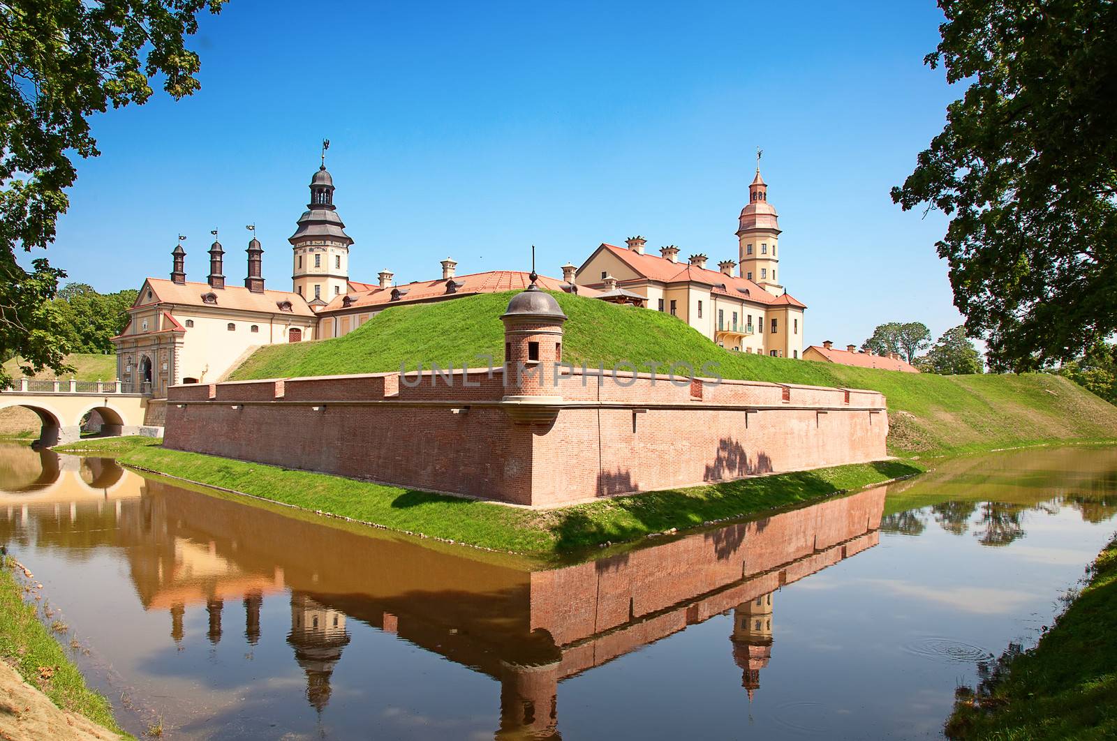 Medieval castle in Nesvizh, Republic of Belarus.