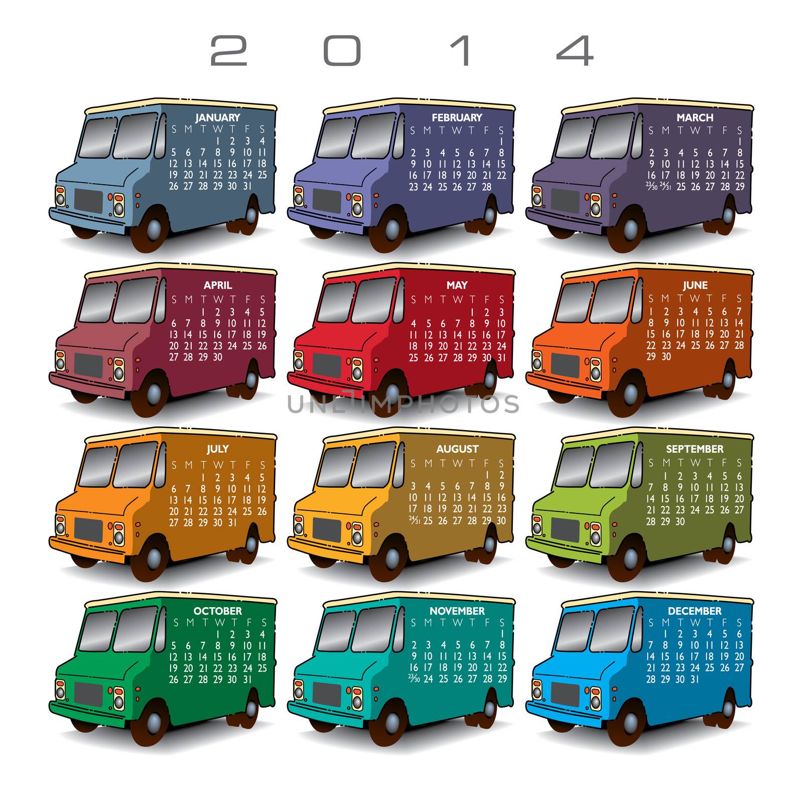 2014 Creative Truck Calendar by mike301