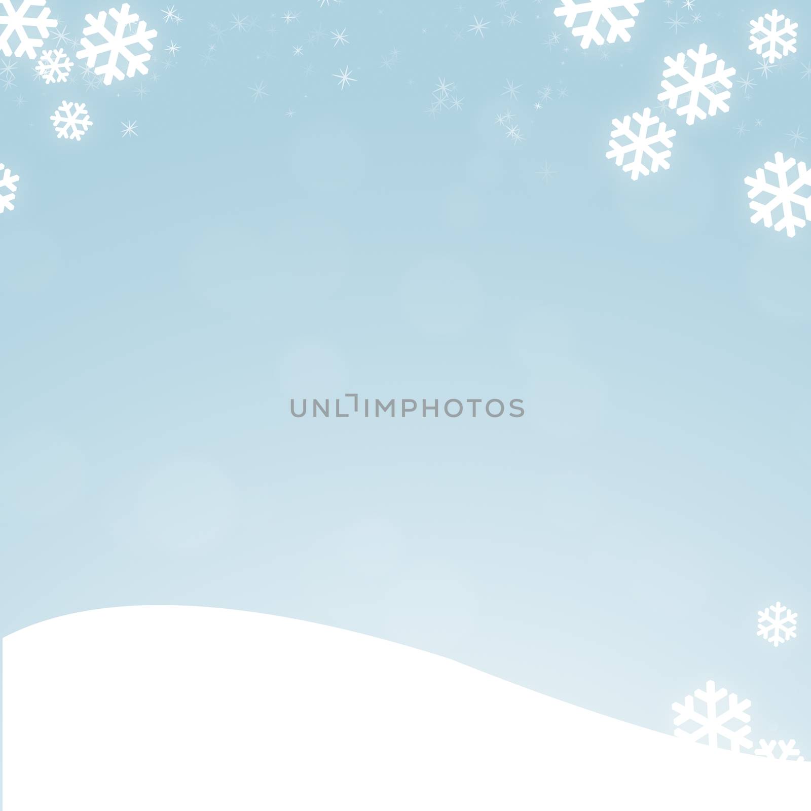 Christmas card background with snow flakes