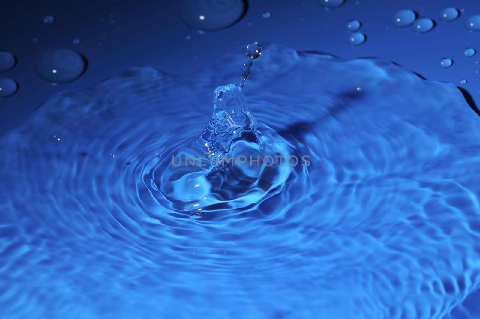 Blue textured  Water Drops