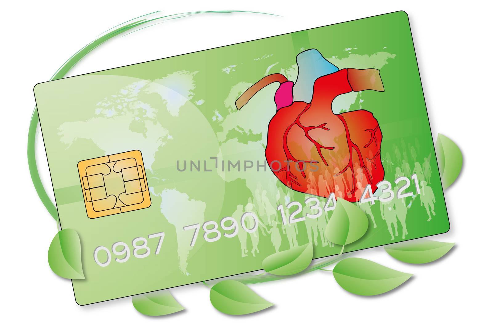 a credit card for the payment of medical, hospital, pharmaceutical and cardiovascular