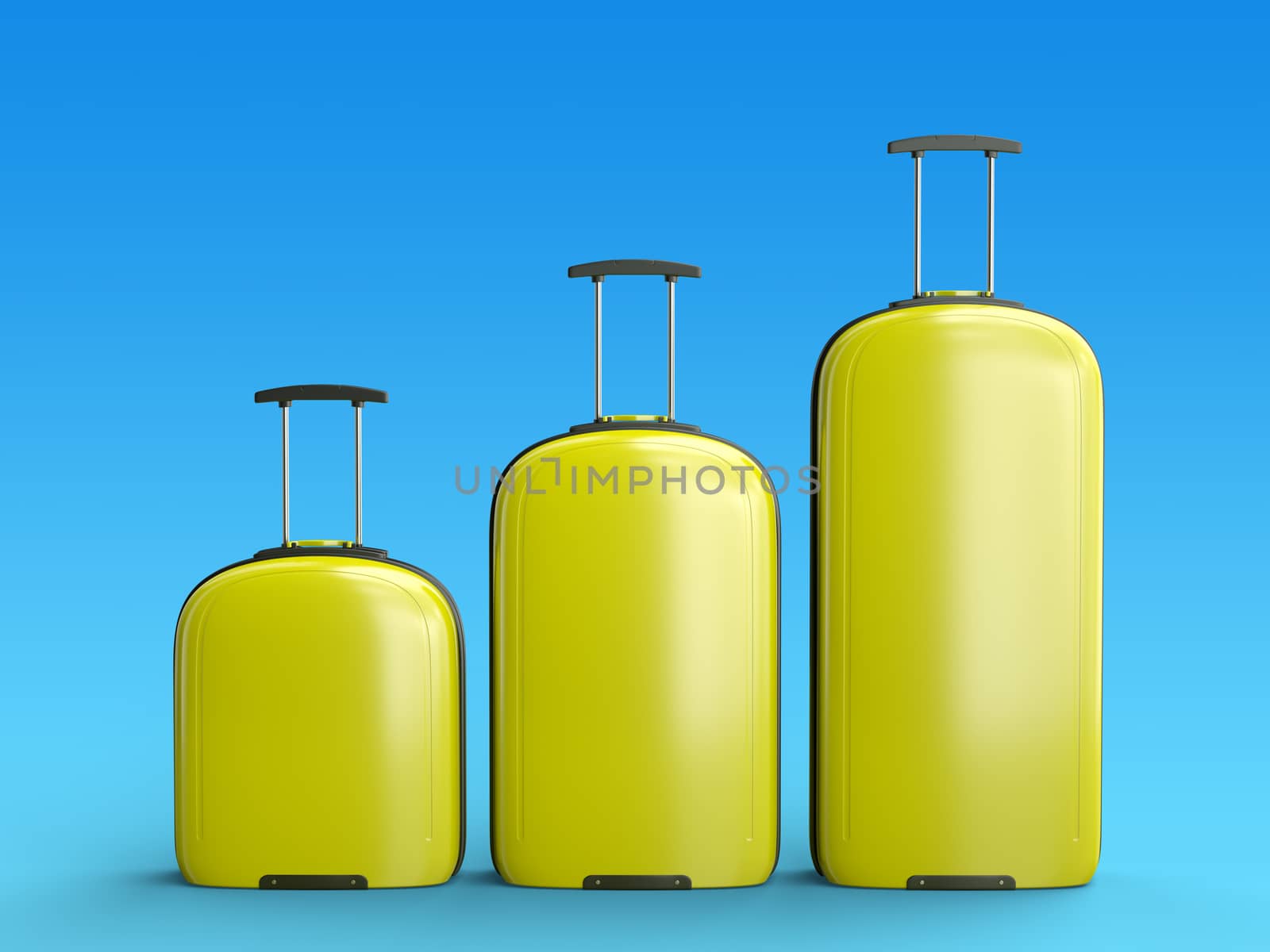 Yellow suitcases by bayberry