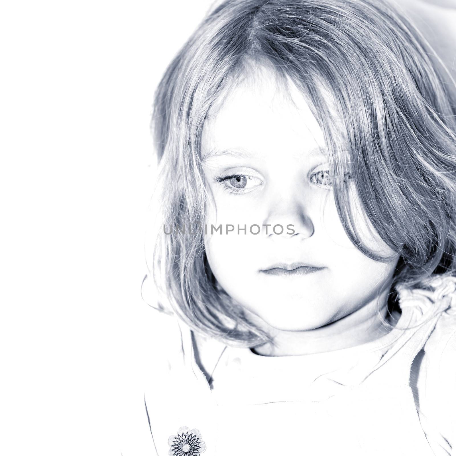 Portrait of Little sad girl 