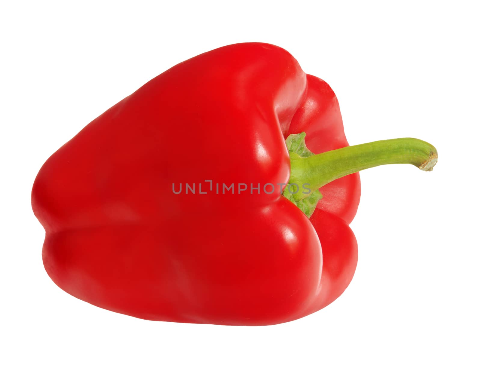Red bell pepper isolated in white 