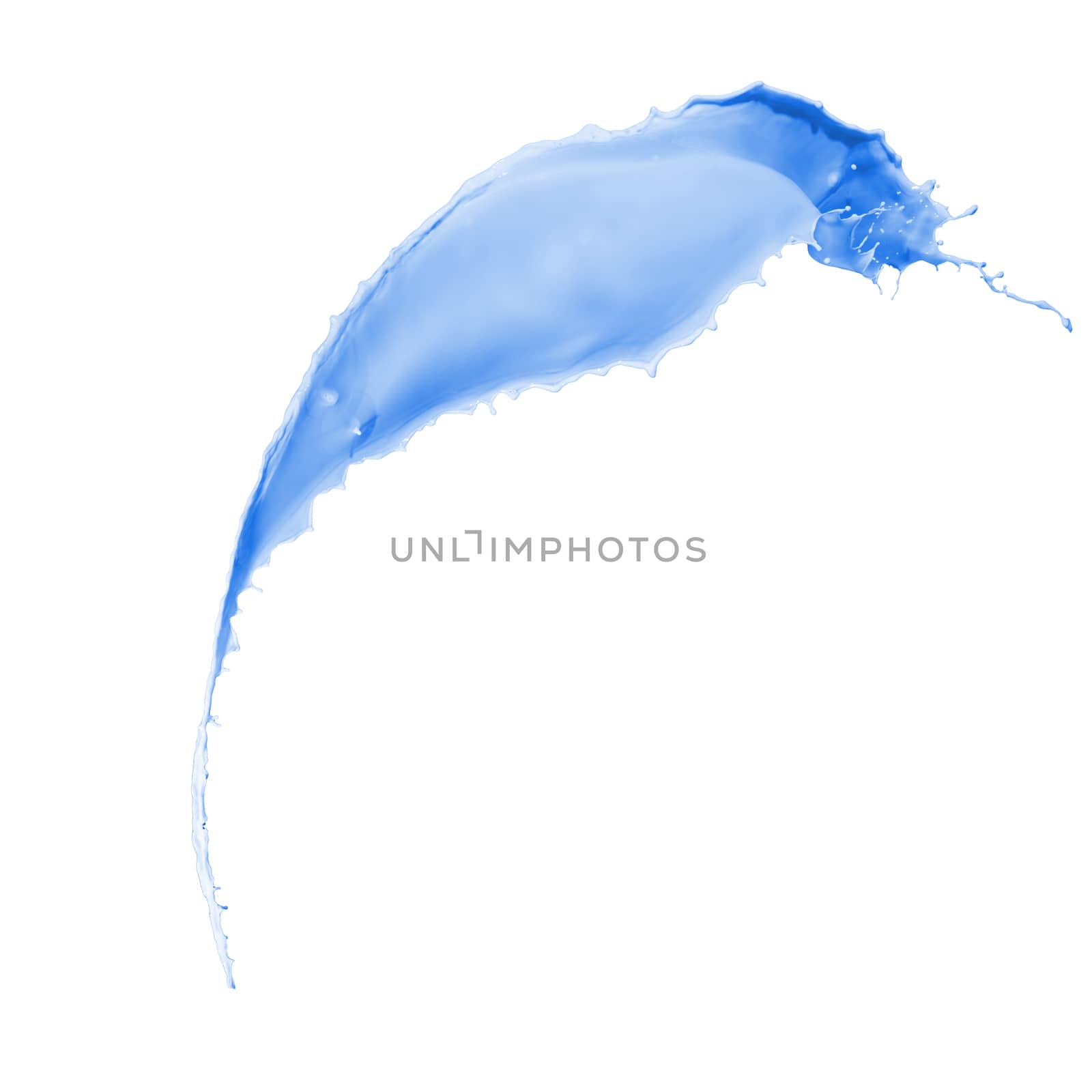 blue paint splash isolated on white background