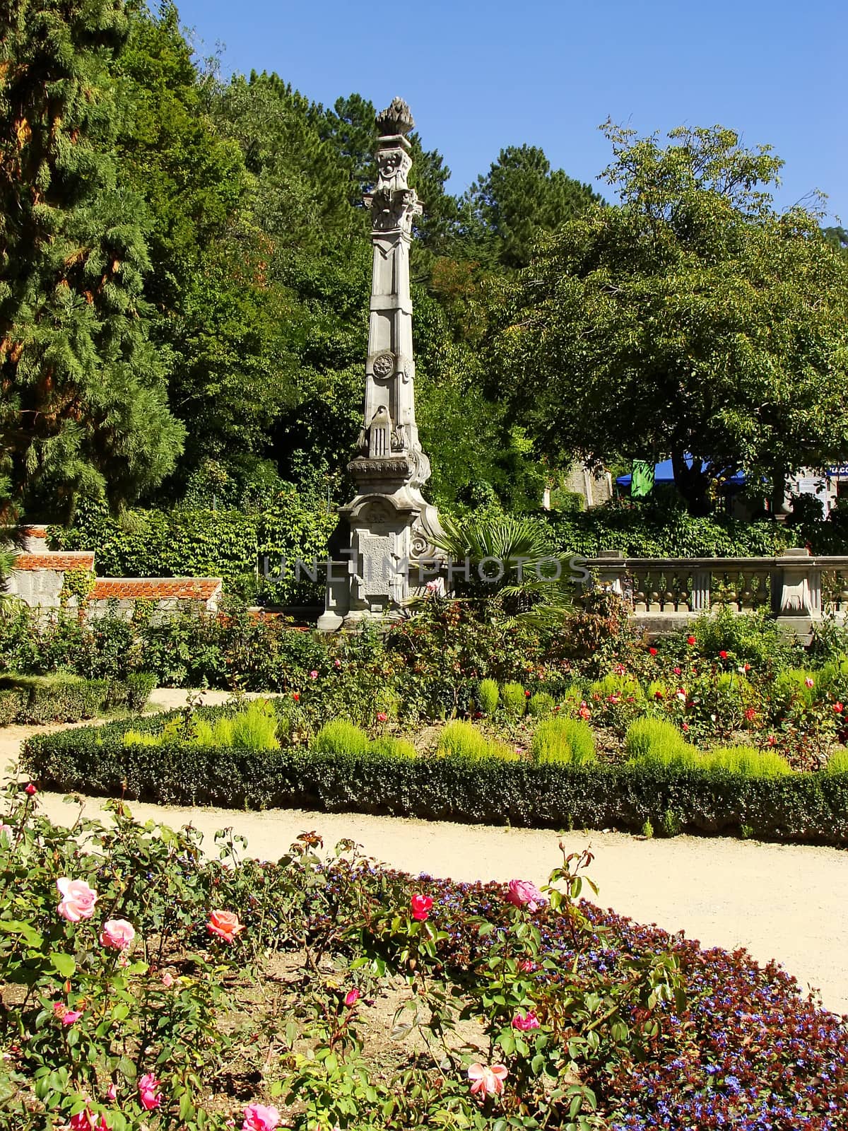 Flower garden at Masandra Palace, Crimea peninsula, Ukraine