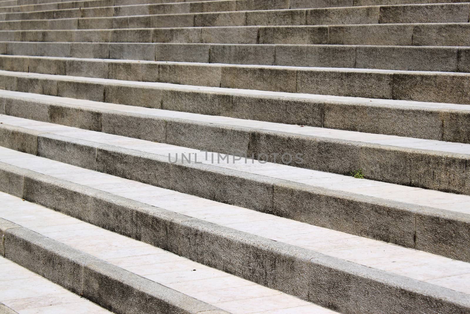 tiled concrete stairs outside in a city