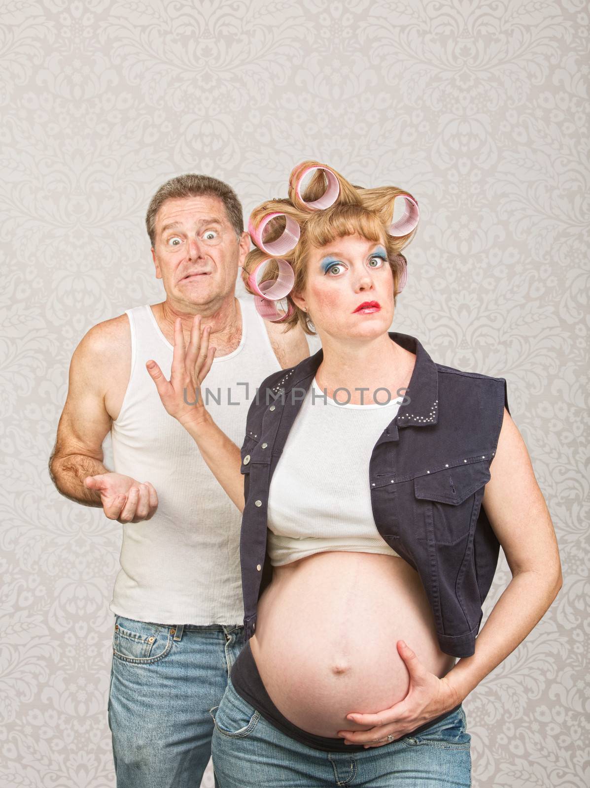 Frustrated Man with Pregnant Woman by Creatista