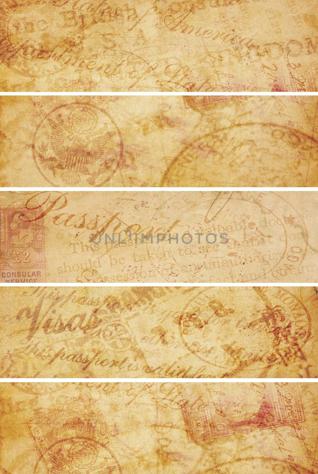 Vintage Travel Background Banners by Em3