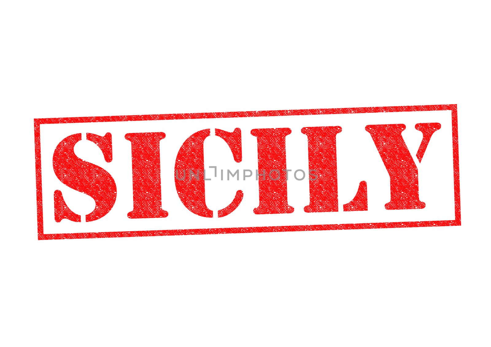 SICILY Rubber Stamp over a white background.