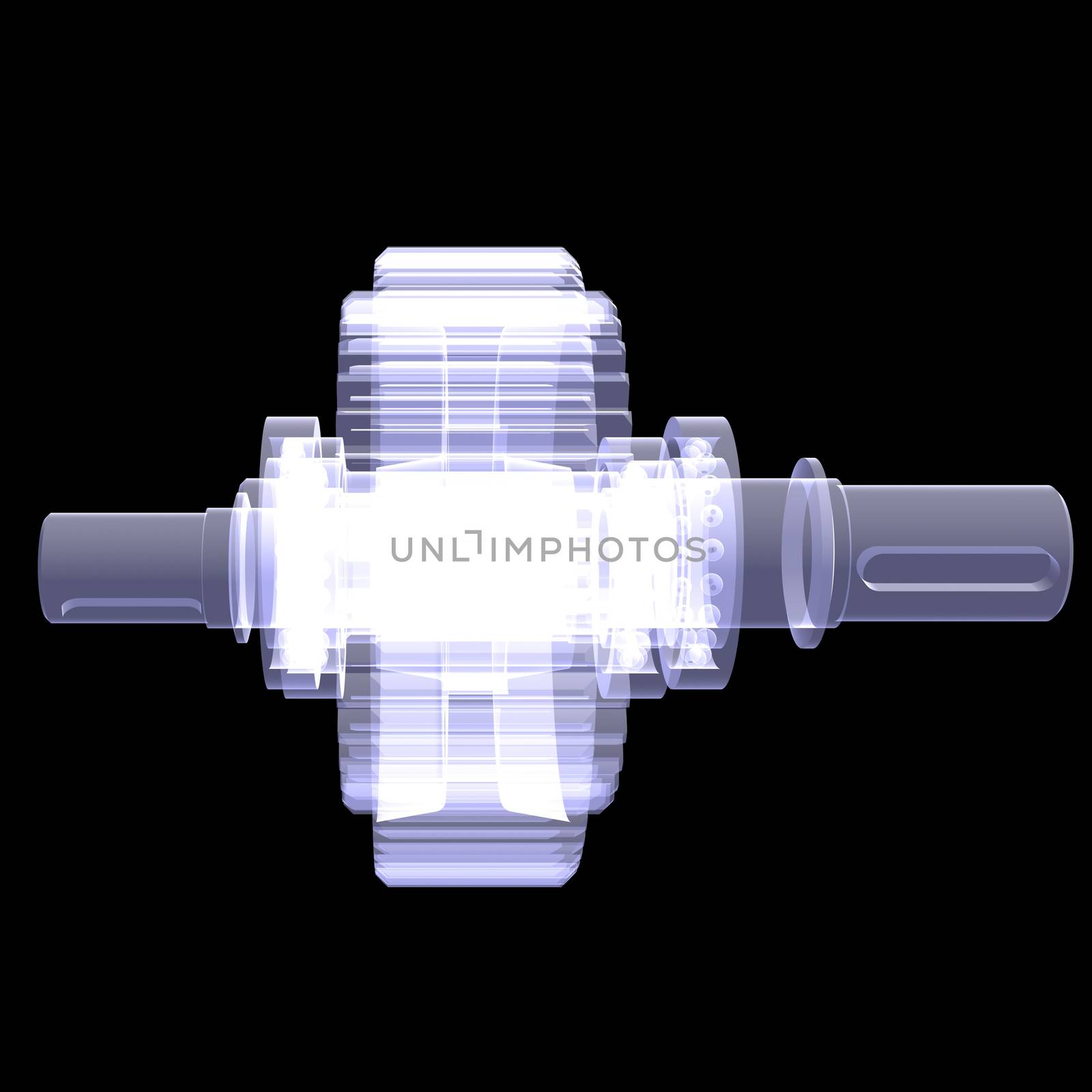 White shafts, gears and bearings by cherezoff