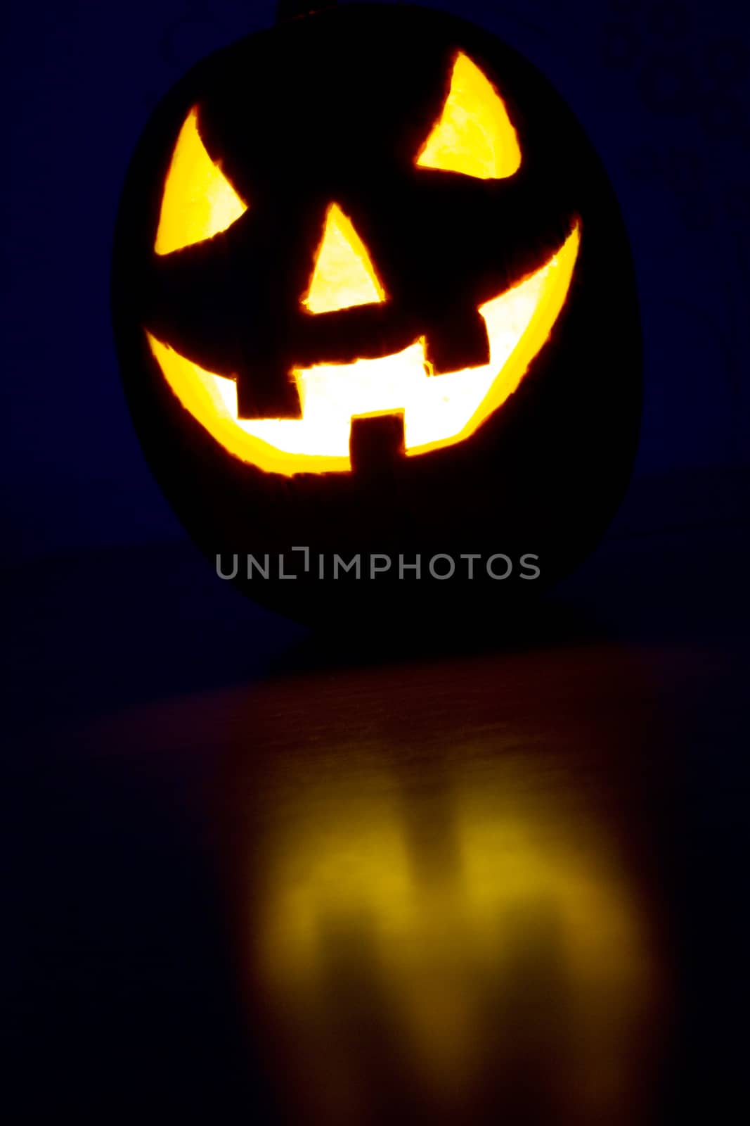 Halloween pumpkin on black background