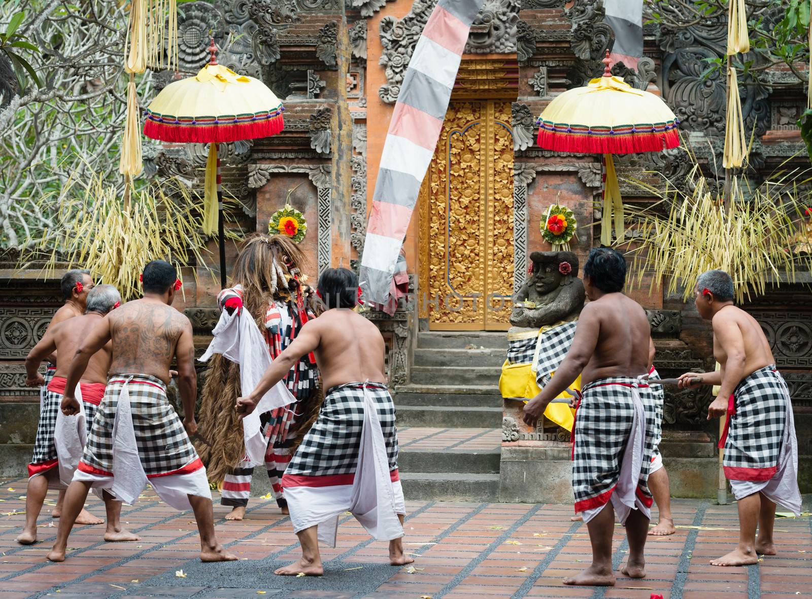 Traditional classical Barong theatre show on Bali by iryna_rasko