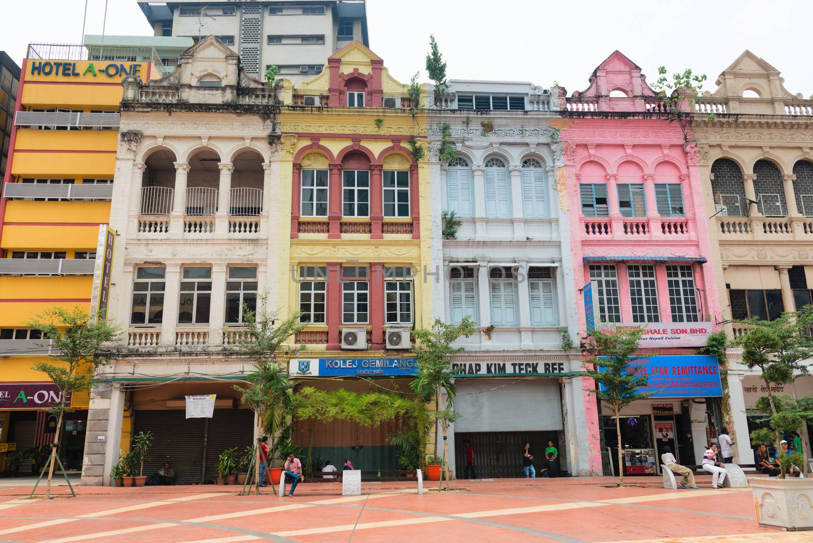 Old buildings in Kuala Lumpur city center by iryna_rasko