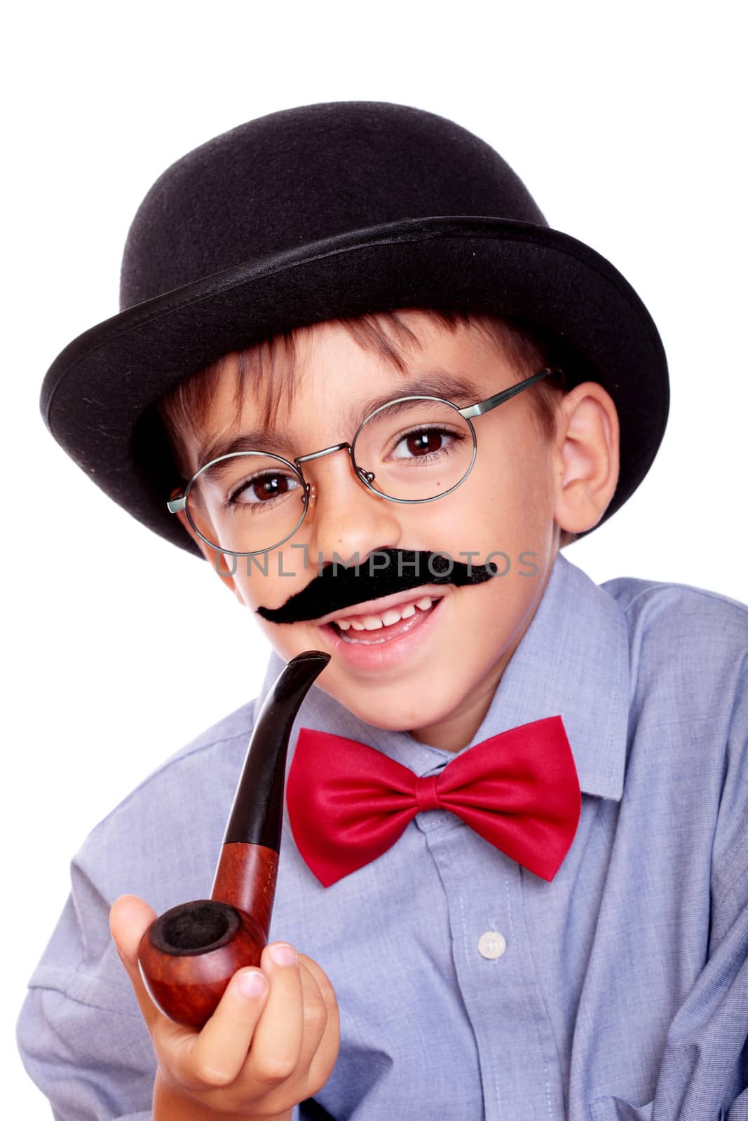 hat, boy and mustache