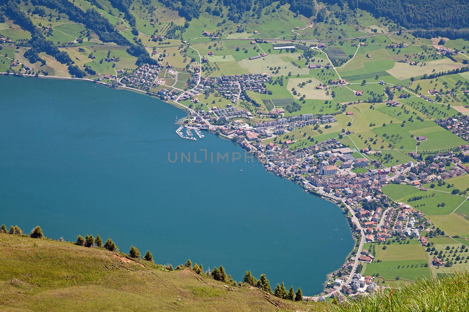 Summer in swiss alps. Mount Rigi, Switzerland