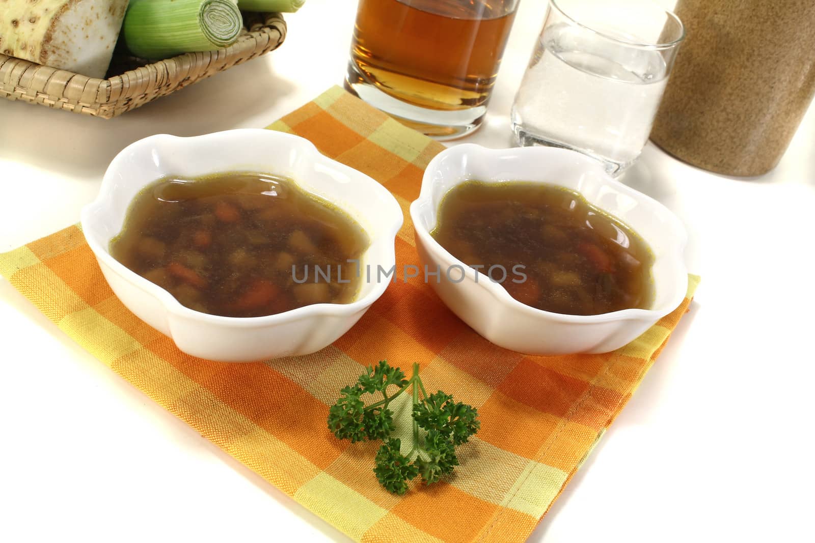 fresh hot Beef Consomme by discovery