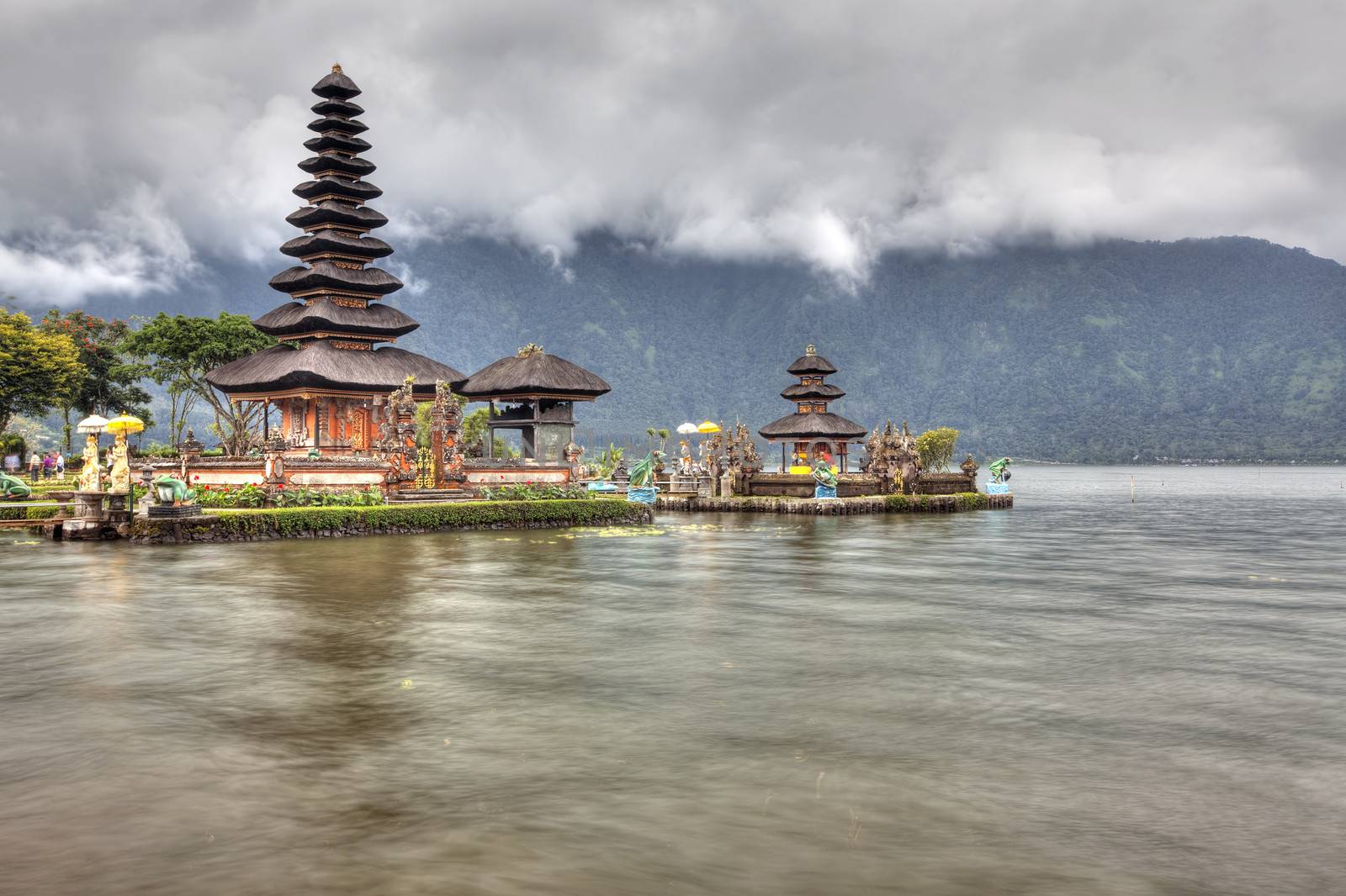 Ulun Danu temple at Beratan Lake in Bali Indonesia