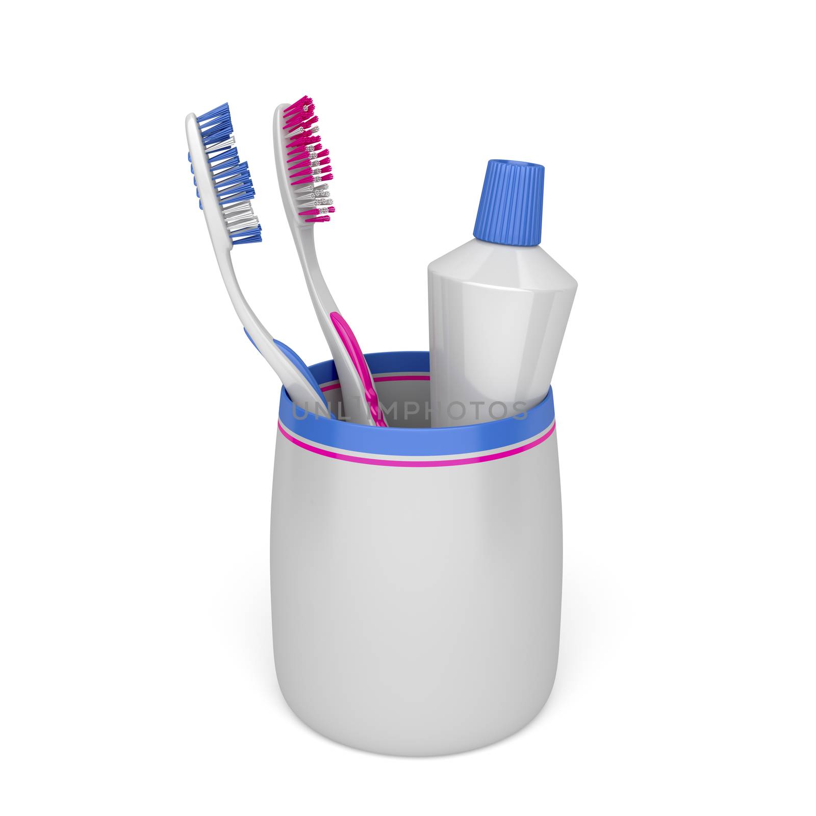 Toothbrushes and toothpaste by magraphics