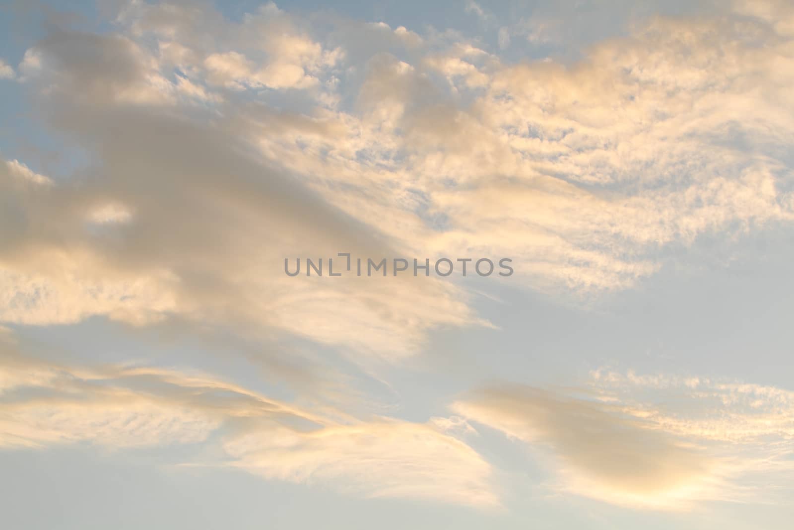 Blue sky with a white clouds for background