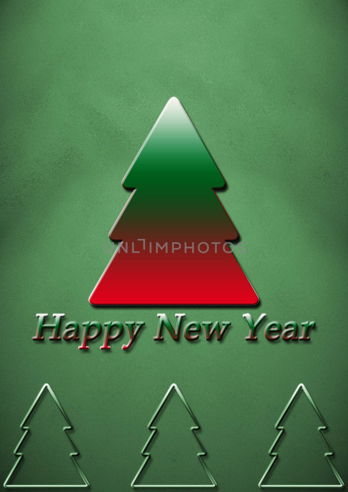 New year background with pine tree. Christmas decoration pattern.