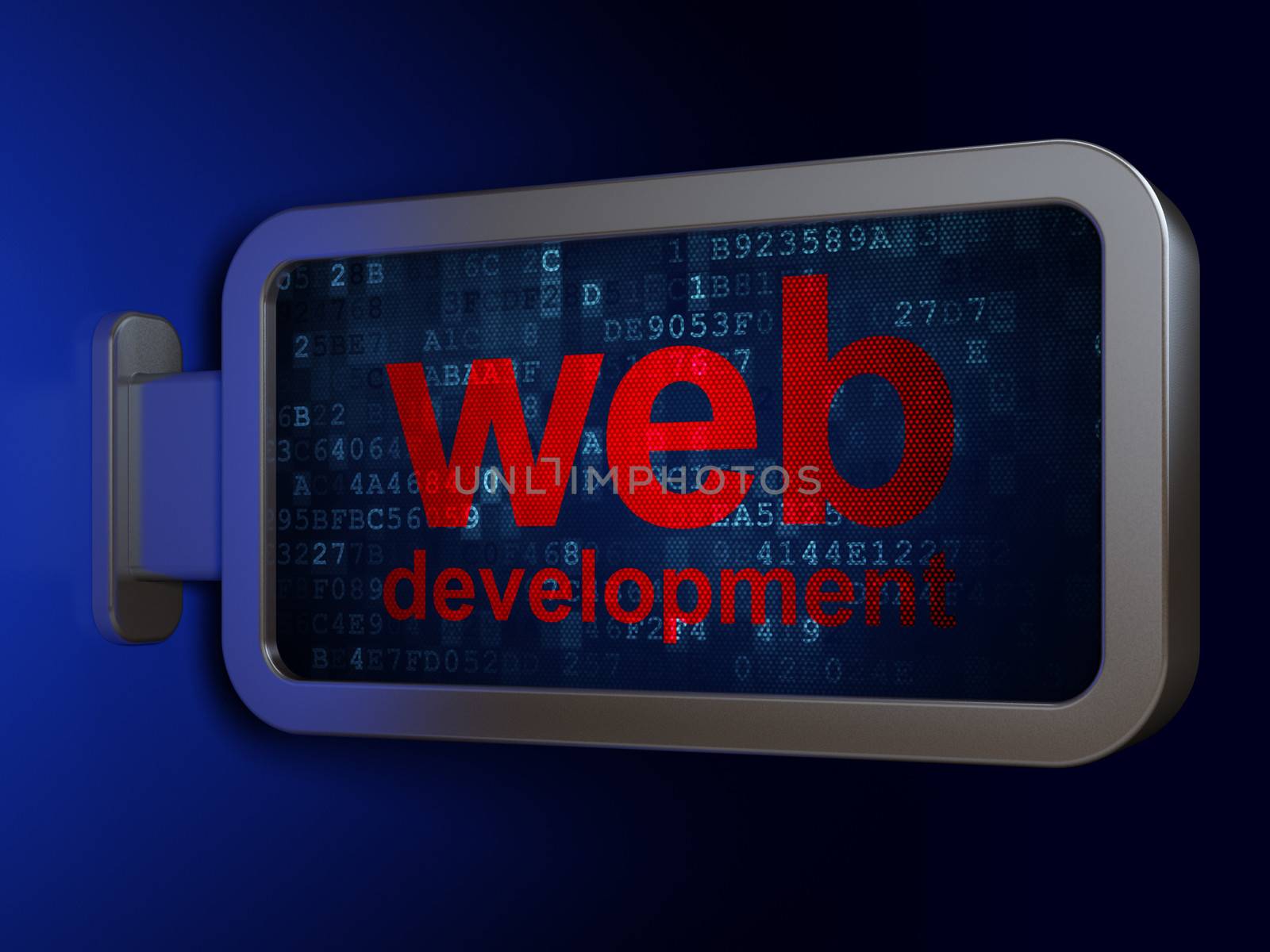Web development concept: Web Development on billboard background by maxkabakov