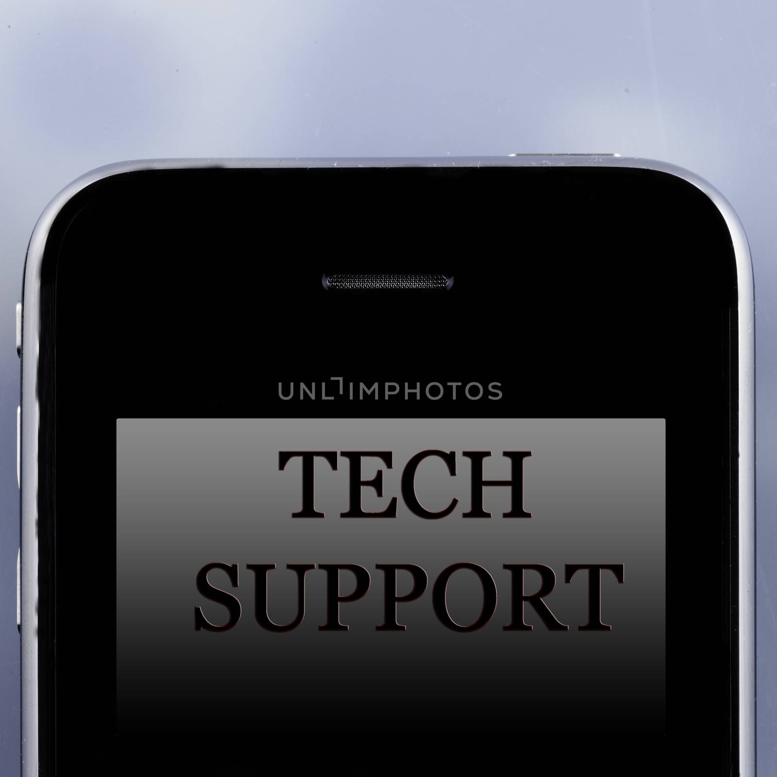 Smartophone with words Tech Support on screen