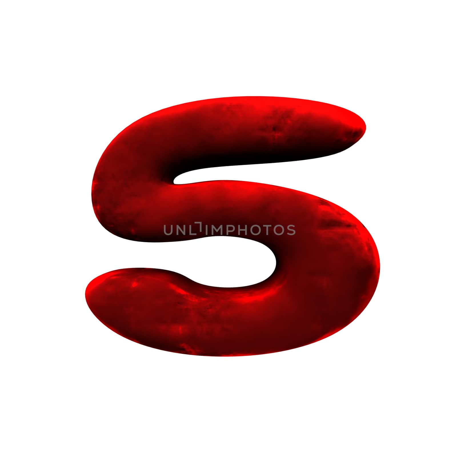 isolated red clay figure
